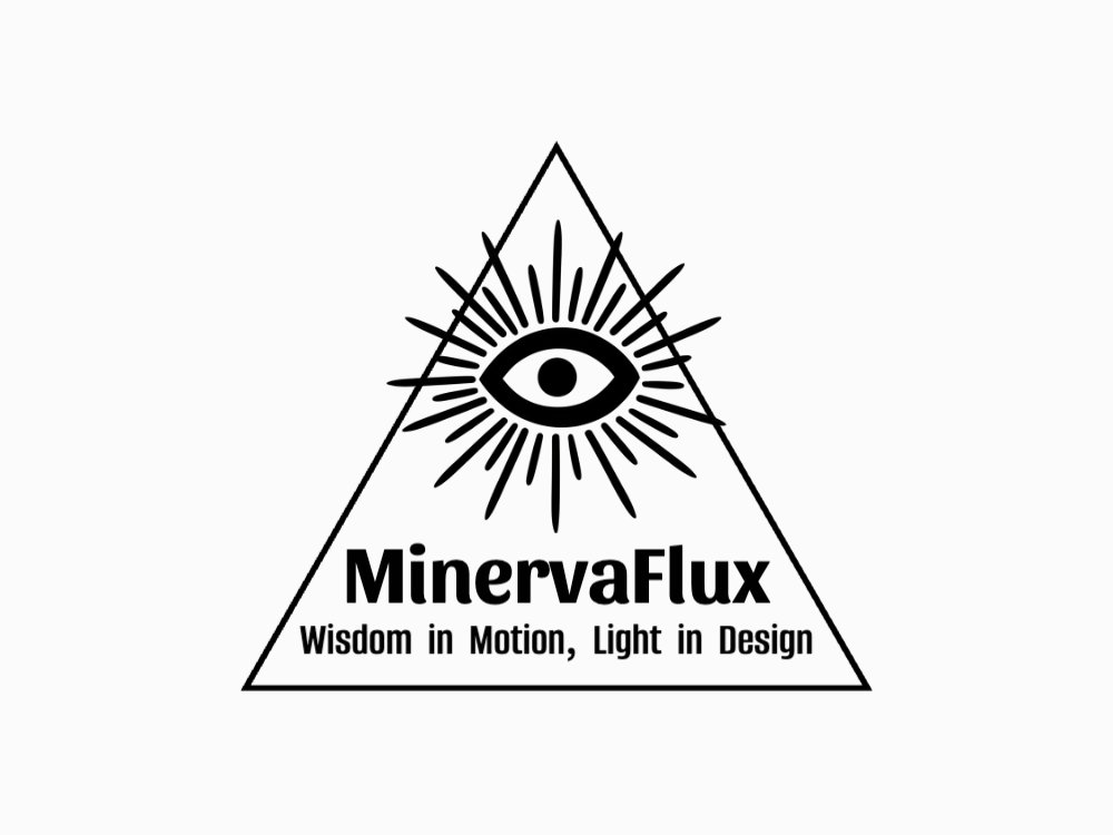 A dark, all-black emblem featuring a central stylized eye surrounded by radiating sunburst rays.