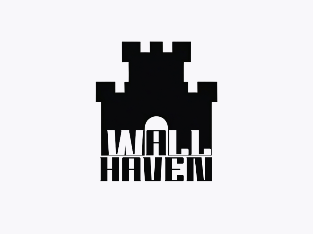Minimal, symmetrical fortress logo with three battlements, a central arched gateway in negative space, monochrome charcoal gradient, shield-like silhouette, bold clean lines for scalable tech/security branding.