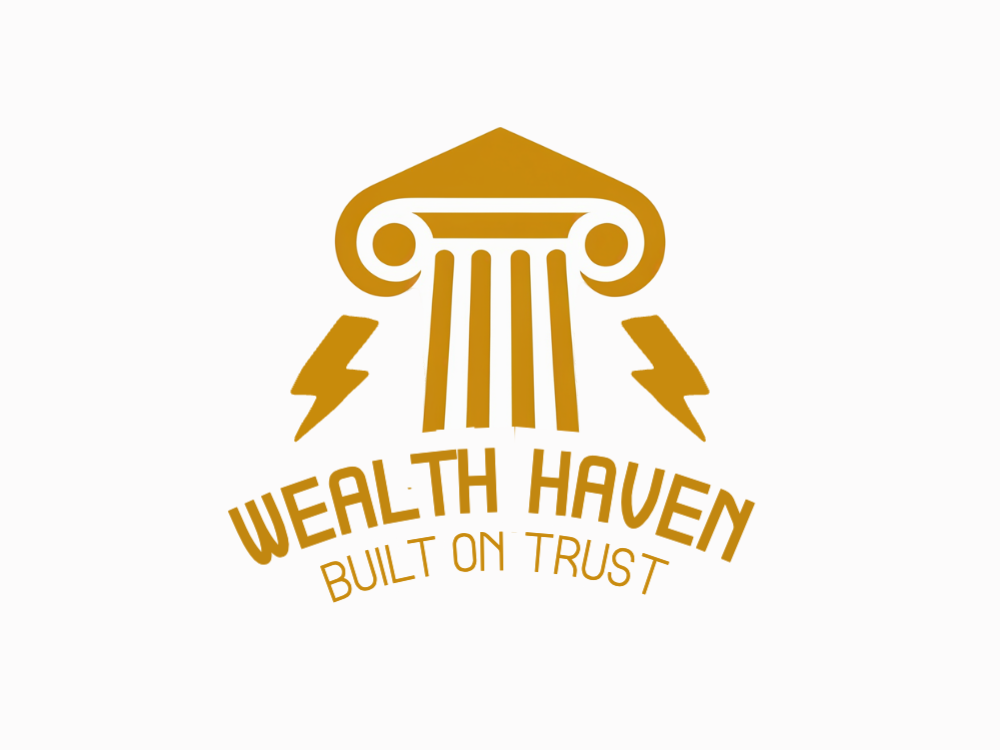 White Ionic column silhouette with three flutes and volutes at the top, on a warm amber-gold gradient; bold, geometric, minimal vector logo, symmetric and crisp.